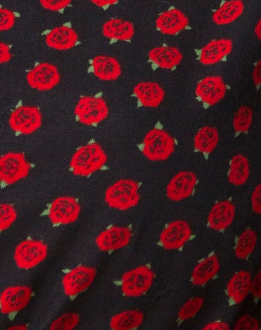 Image of Sibel Top in Dotty Rose Black