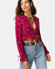 Image of Sibel Top in Magenta Rose Pink