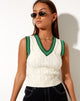 Image of Sibyll Vest Top in Knit Ivory