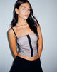 image of Sikka Corset Top in Black Mesh