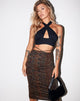 Image of Seody Midi Skirt in Dark Boa Brown