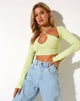 Image of Sira Crop Top in Elfin Yellow