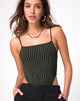 Image of Solemo Bodice in Neon Pinstripe