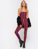 Image of Solita Unitard in Purple and Orange Stripe