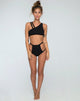 Image of Still Water Cutout Bikini Bottom in Black