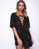 Image of Sunjass Swing Dress in Celestial Black