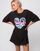 Image of Sunny Kiss Tee in Black Heart Breaker