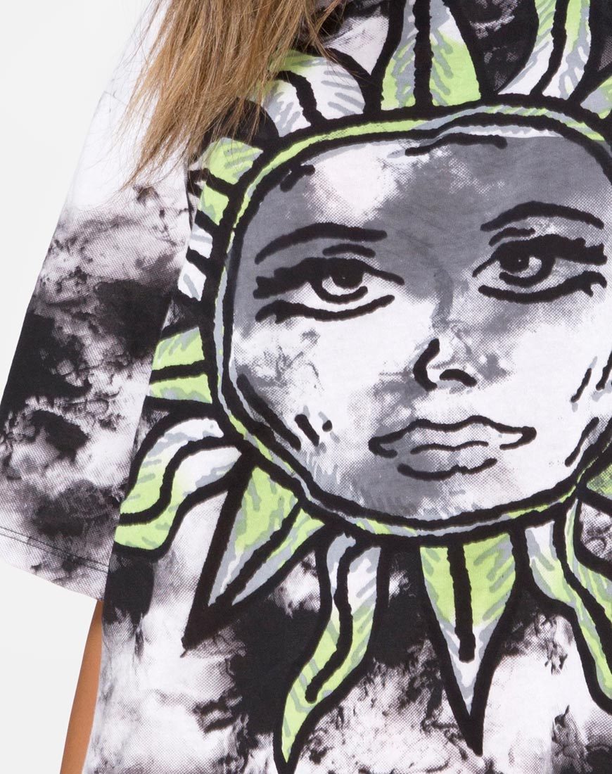 Image of Sunny Kiss Tee in Tie Dye Celestial Lime