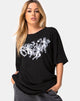 Image of Sunny Kiss Tee in Black with Cherub