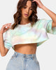 Image of Super Crop Tee in Pastel Tie Dye