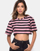 Image of Super Cropped Tee in Campbell Stripe