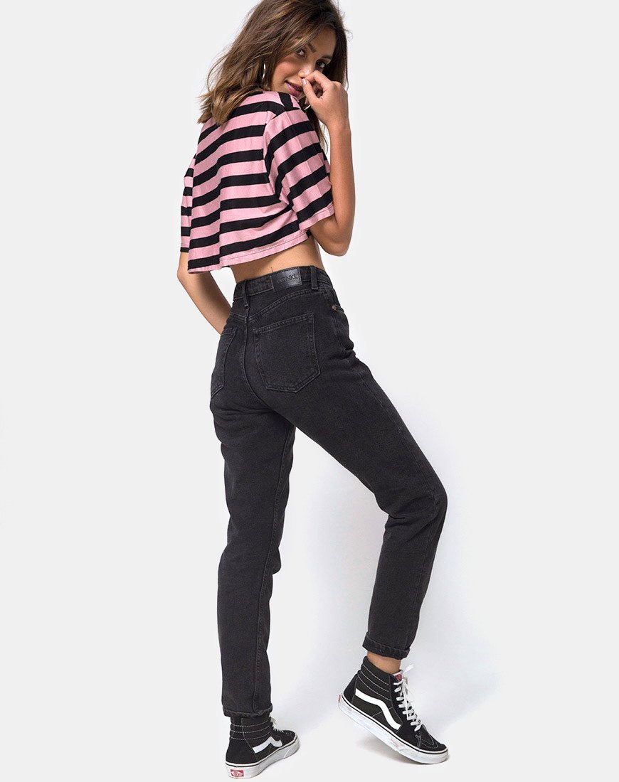 Image of Super Cropped Tee in Campbell Stripe