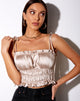 Image of Silvia Cami Top in Satin Champagne