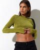 image of Tadita Crop Top in Crepe Lime