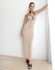 Image of Tahlia Maxi Dress in Champagne with Black Binding