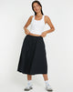 image of Takara Midi Skirt in Black