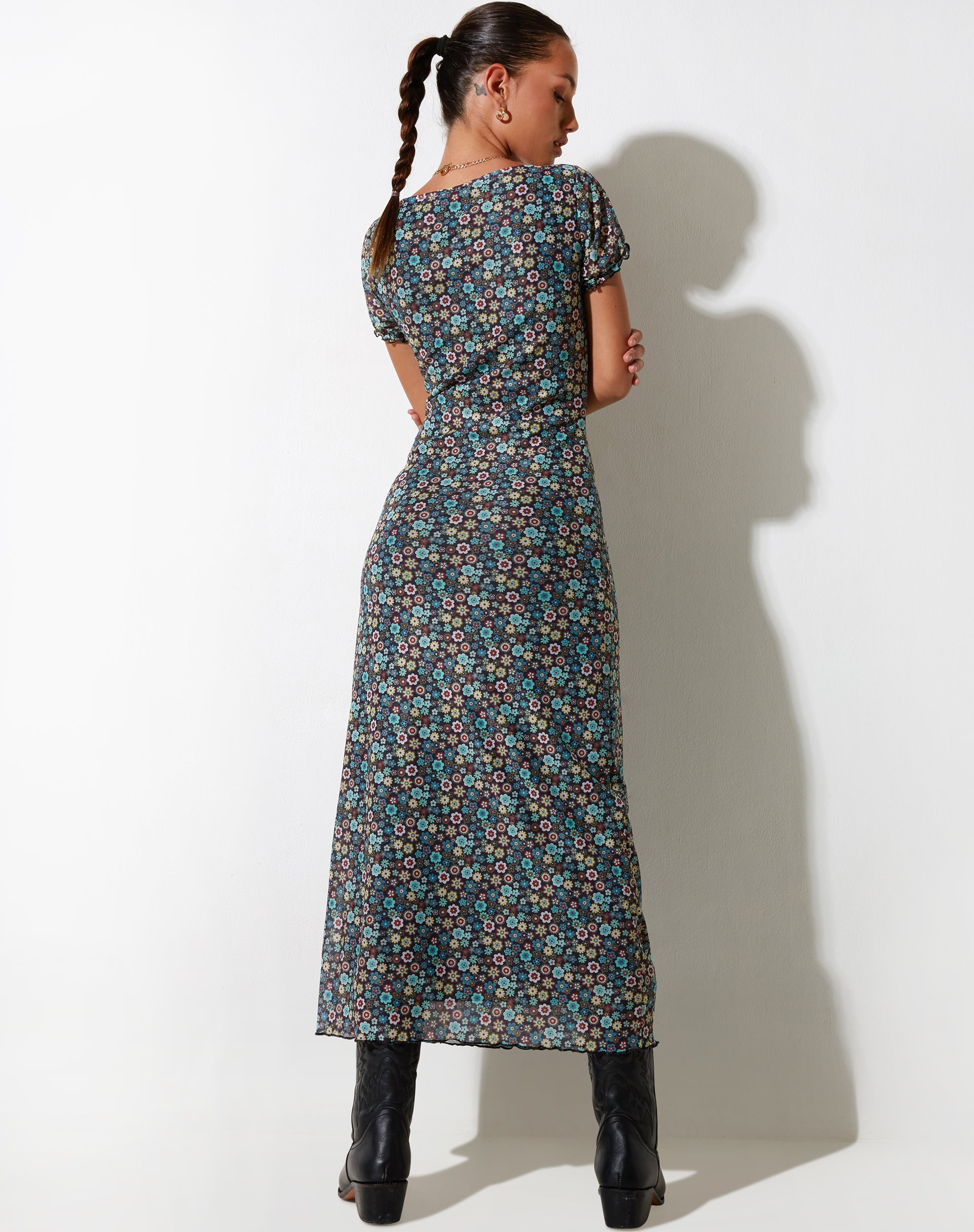 image of Taliah Maxi Dress in Folk Floral
