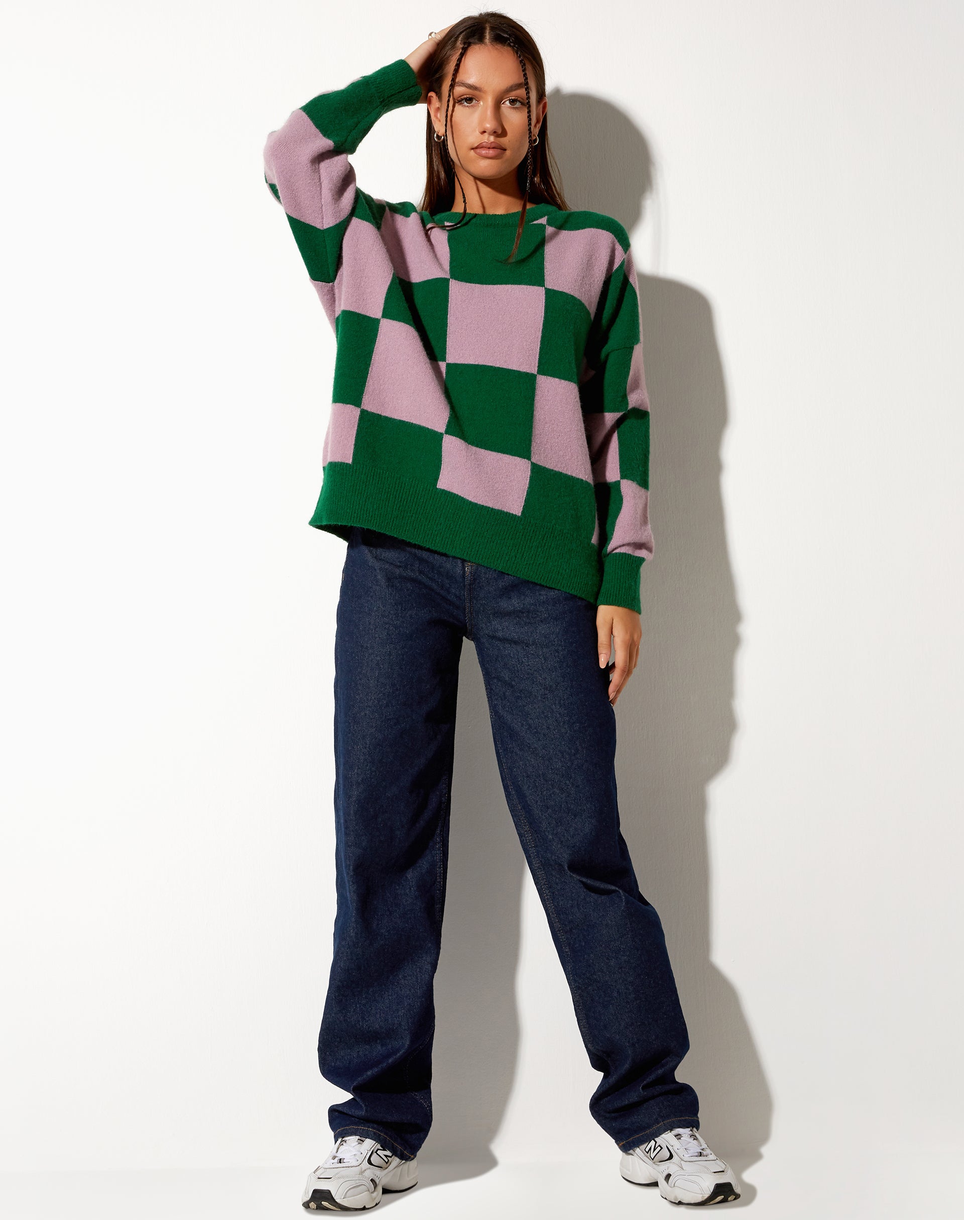 Image of Tamari Sweatshirt in Pink and Green