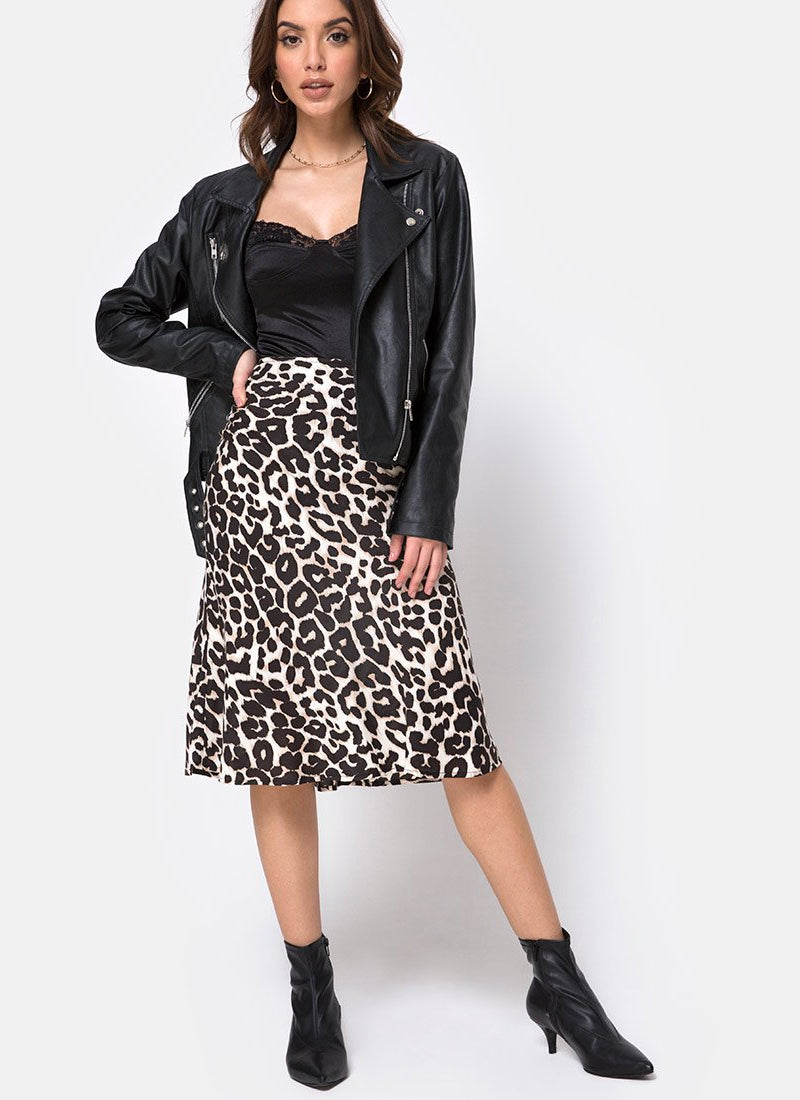 HIGH WAISTED TIERED SKIRT JAGUAR main image 1