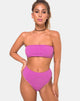 Image of Taya Bikini Top in Crinkle Rib Violet