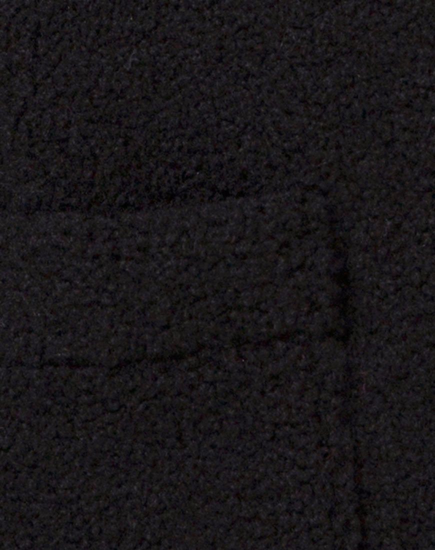 Image of Teddy Bear Wool Coat in Black