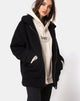 Image of Teddy Bear Wool Coat in Black