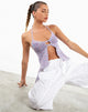 image of MOTEL X JACQUIE Tenya Cami Top in Mix Space Dye Knit Lilac