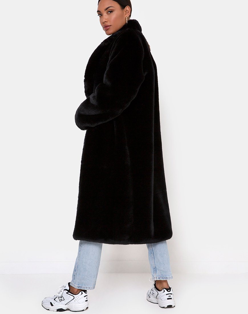 Long Black Fur Coat | Terence – motelrocks-com-us