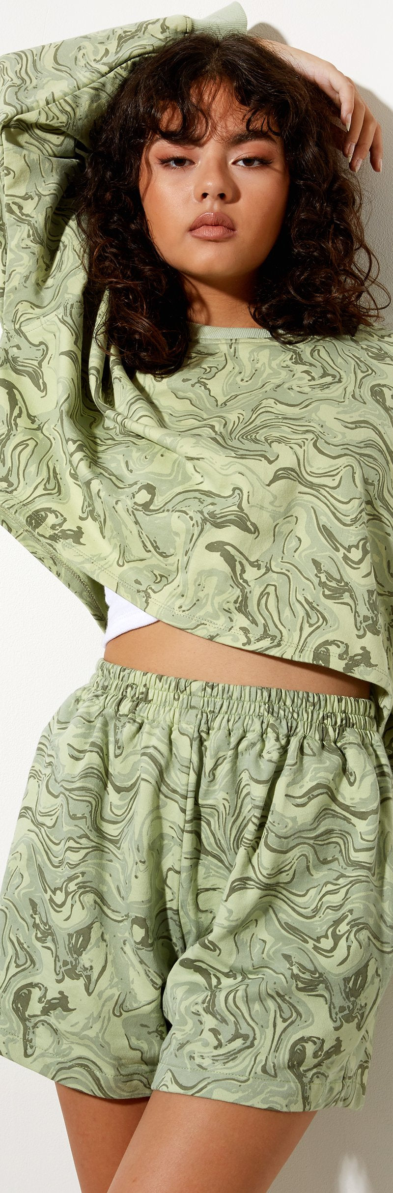 Green Malachite Marble Women's Shorts