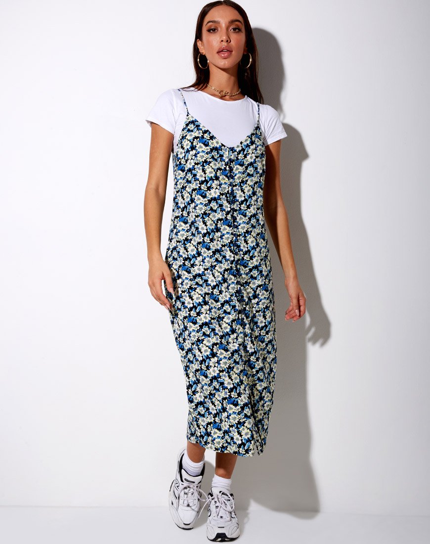 Image of Theda Midi Dress in Aster Blue