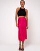 Image of Tindra Midi Skirt in Satin Zebra Fuchsia