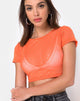 Image of Tindy Crop Top in Crystal Net Orange