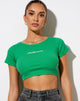 Image of Tindy Crop Top in Rib Fun Green Bellissimo