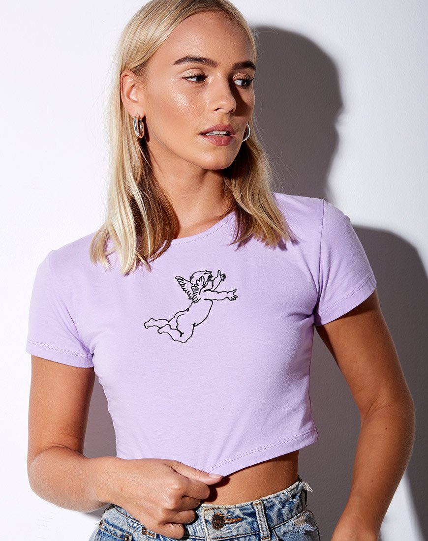 Lilac Wine Bandeau Crop Top  Brylee – motelrocks-com-us