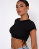 Image of Tiner Crop Top in Rib Black