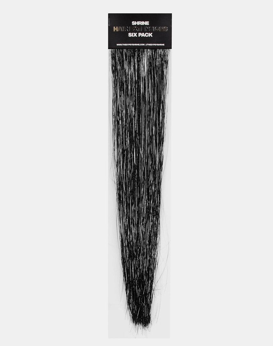 Image of Black Tinsel Hair Extension by Shrine
