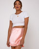 Image of Trega Mini Skirt in Satin Peach