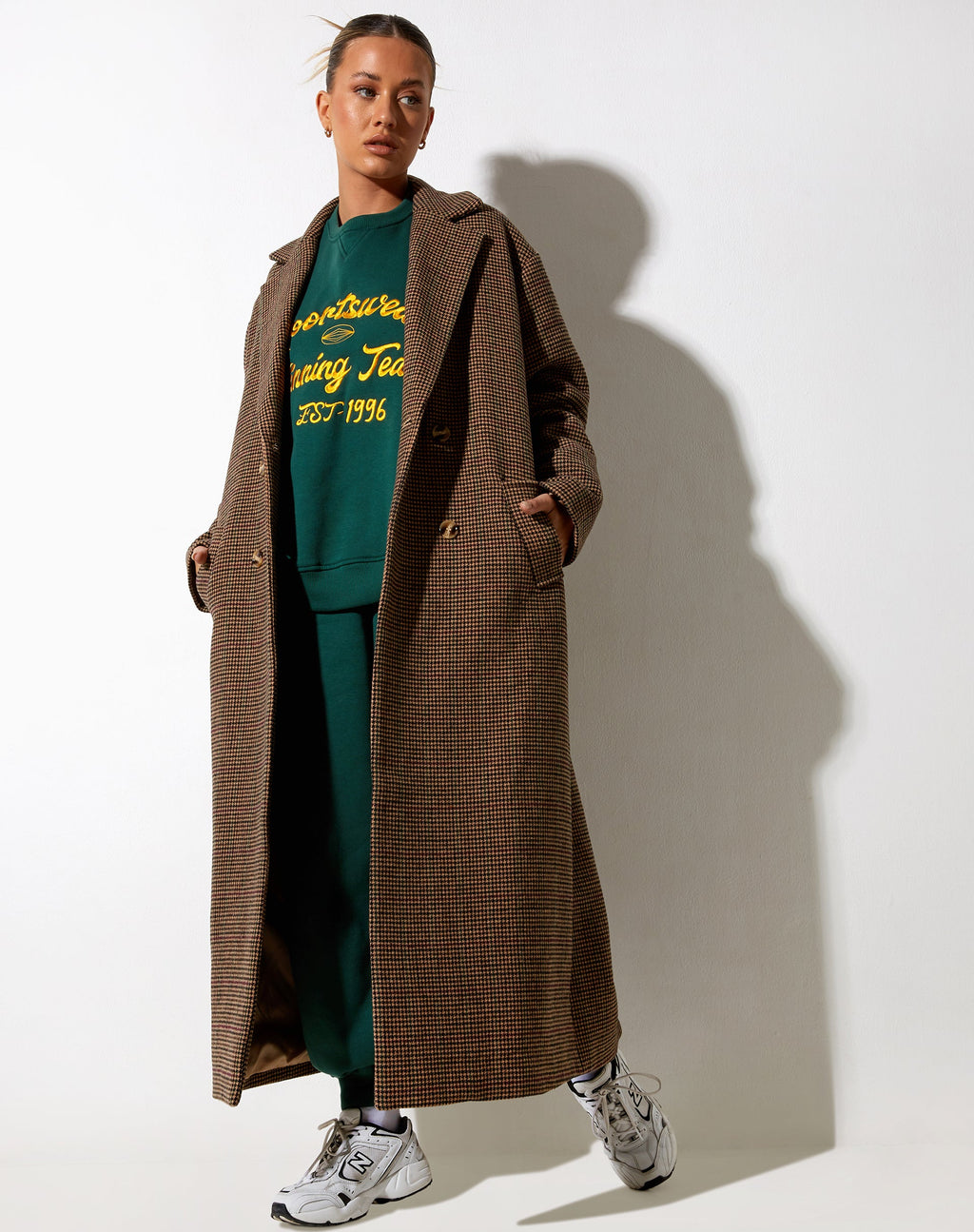 Utamas Coat in Brown Black and Green
