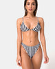 Image of Vader Bikini Top in Black and White Stripe