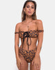 Image of Val Bikini Top in Burn Out Leopard