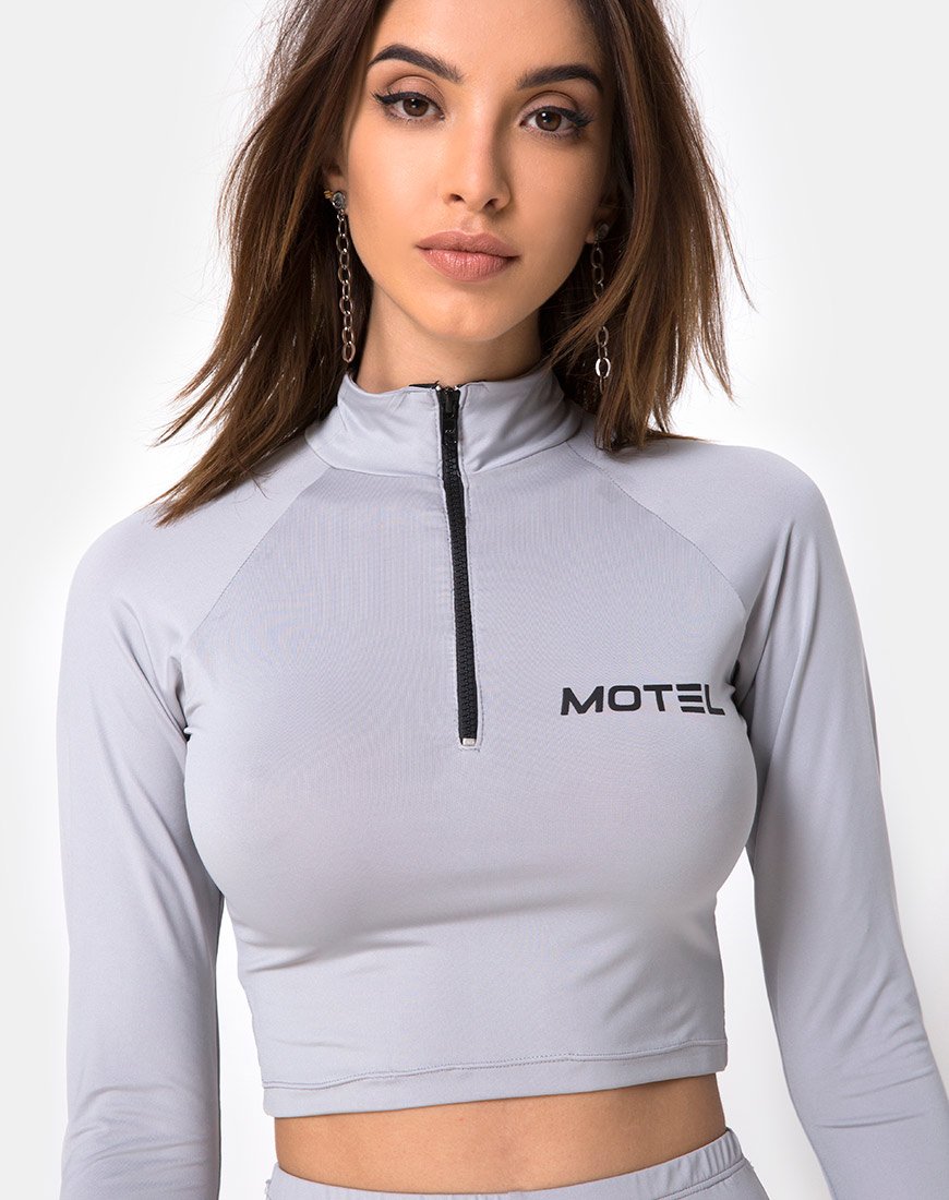 Vanya Crop Top in Grey Motel