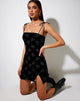 Image of Verso Bodycon Dress in Black Cupid Stamp Silver