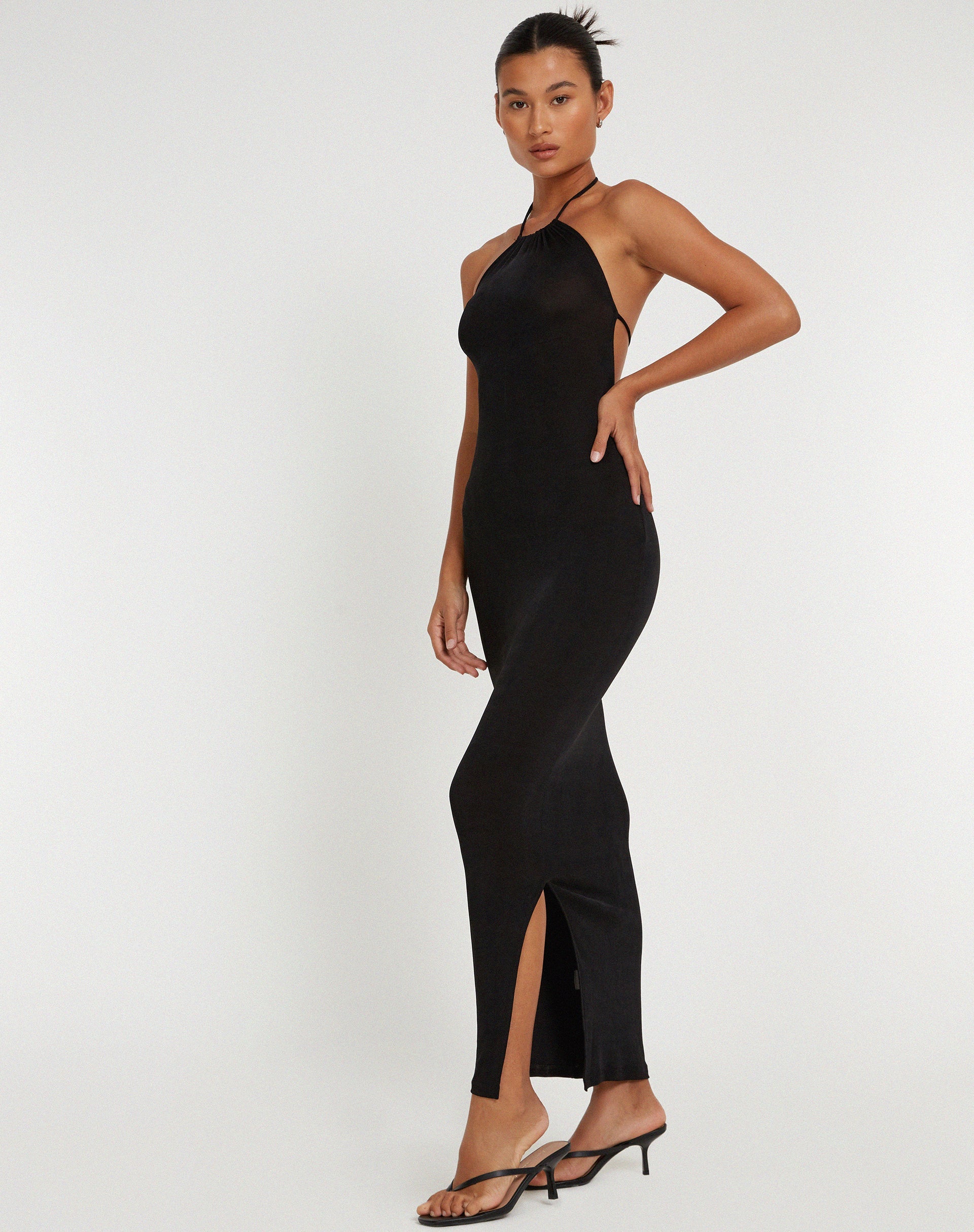Black Halterneck Maxi Dress | Virnilia motelrocks-com-us Black Halterneck Maxi Dress | Virnilia motelrocks-com-us