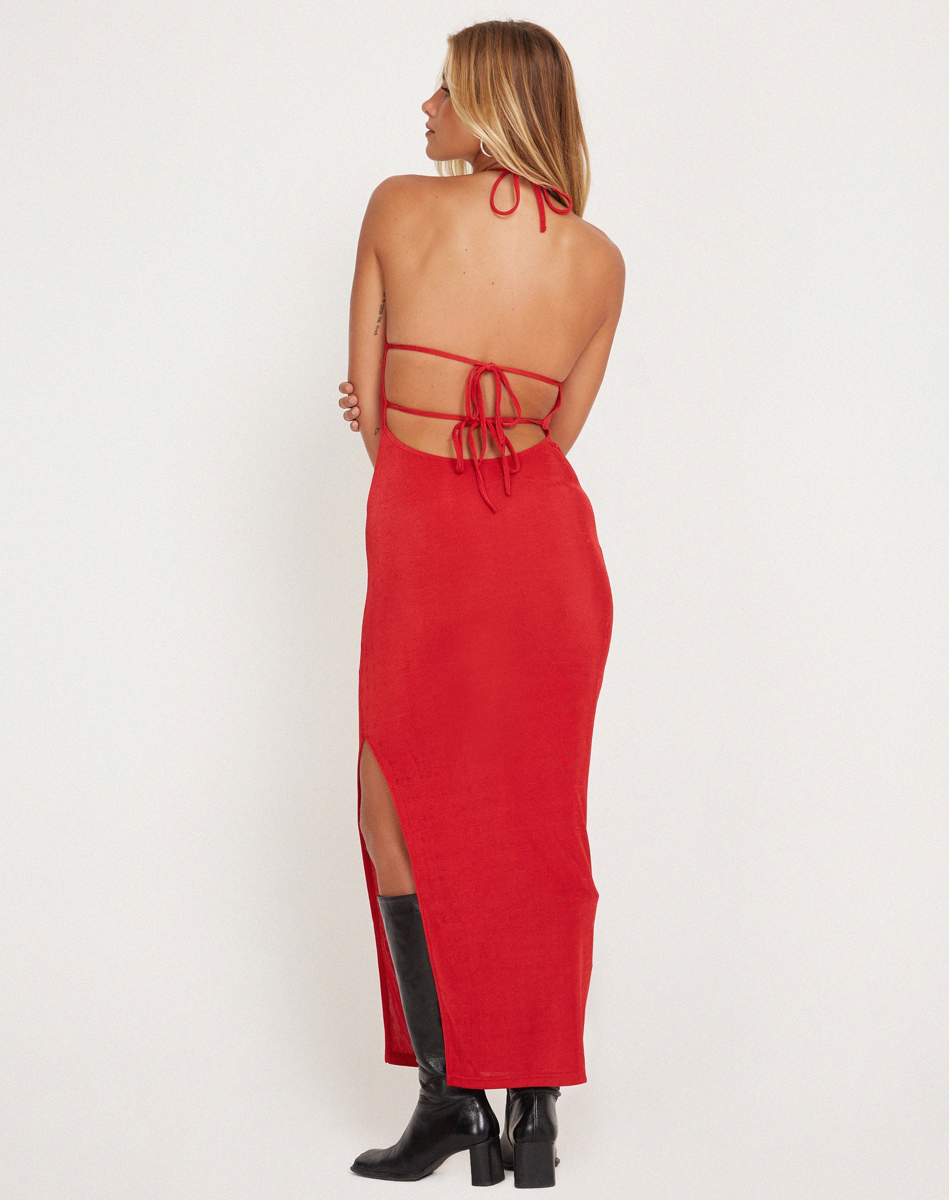 Red Halterneck Maxi Dress | Virnilia motelrocks-com-us Red Halterneck Maxi Dress | Virnilia motelrocks-com-us