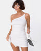 Image of Sattia Bodycon Dress in Mini Rib White
