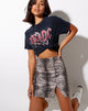 Image of Wren Mini Skirt in Tiger PU Grey