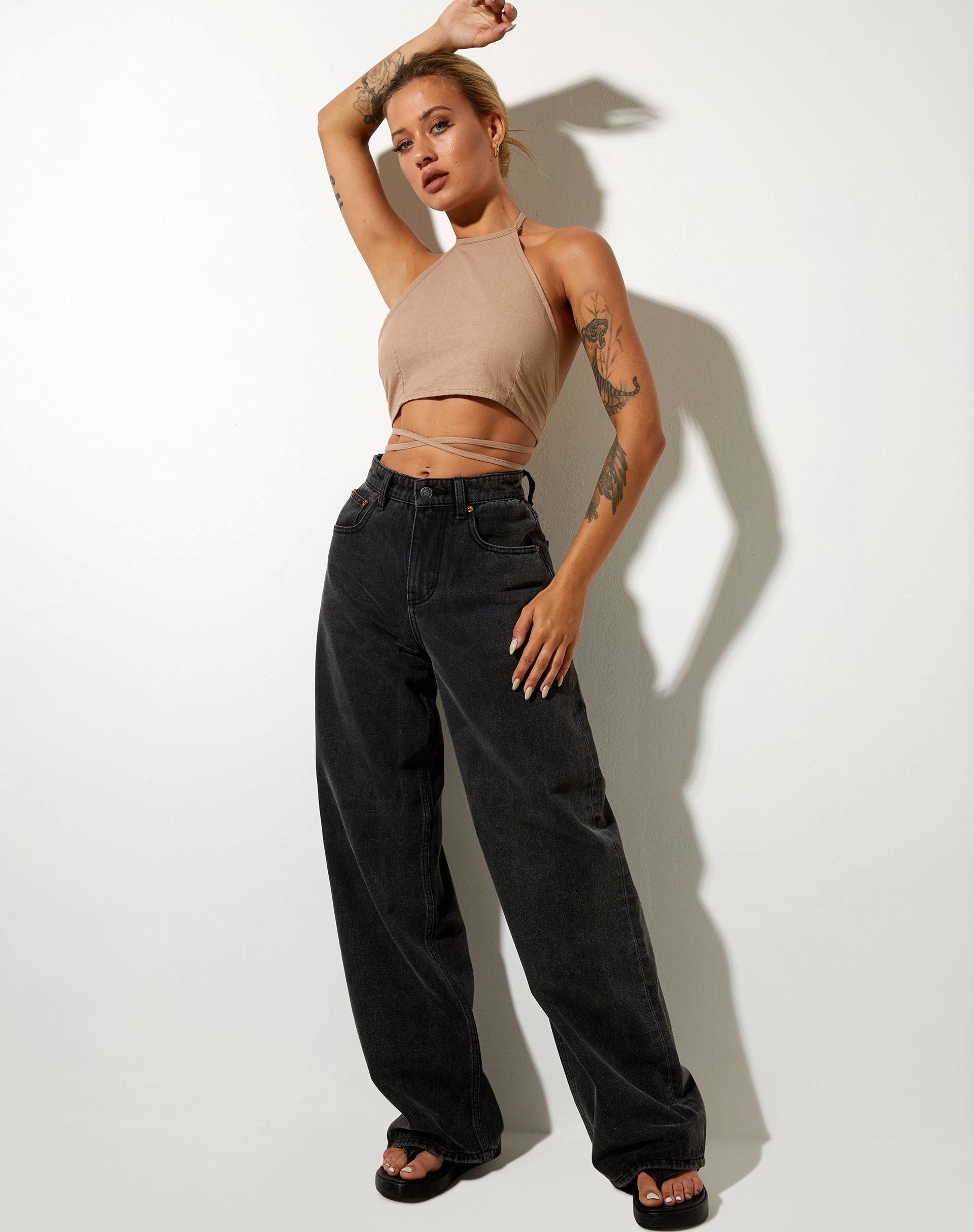 Image of Wu Crop Top in Rami Biscuit