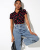 Image of Wuma Shirt in Cherries Black