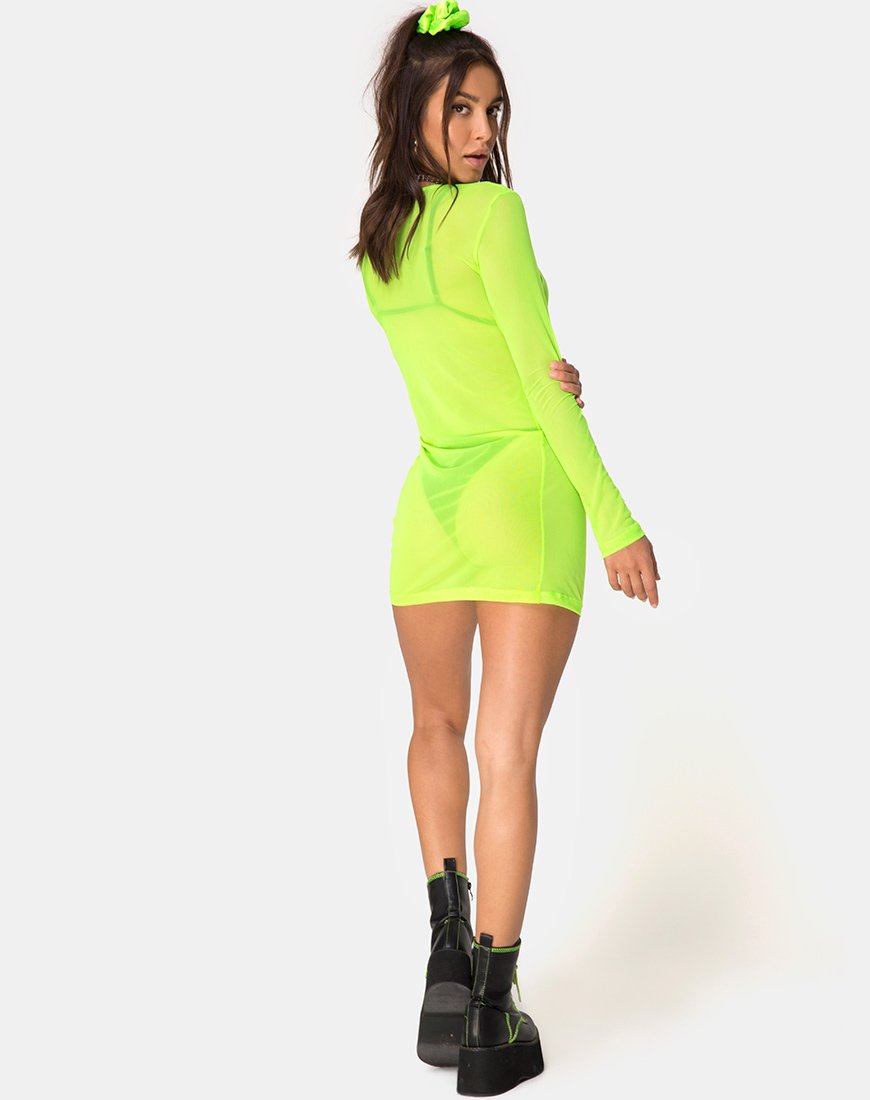 lime yellow bodycon dress Lime Green Bodycon Dress (worn by Teedra Moses)