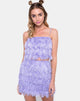 Image of Wyne Skirt in Faux Fur Lilac